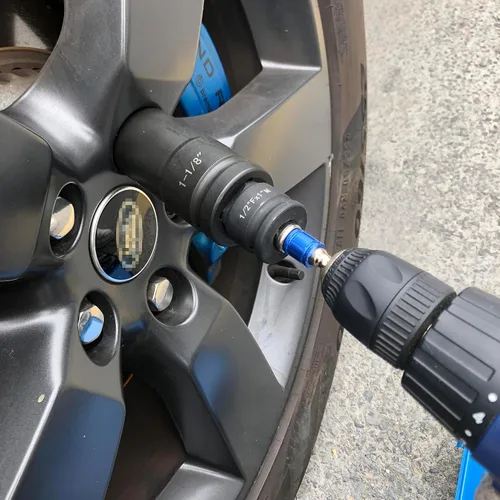 Vista 8 de Juego de enchufes de impacto profundo de 1 pulgada, 9 piezas de juegos de enchufes de impacto jumbo, acero cromado SAE de 1" a 2", diseño de 6