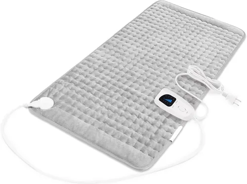 Vista 11 de Deepsoon Almohadilla térmica, almohadillas térmicas eléctricas para espalda, cuello, abdomen, almohadilla térmica húmeda para hombros, rodilla