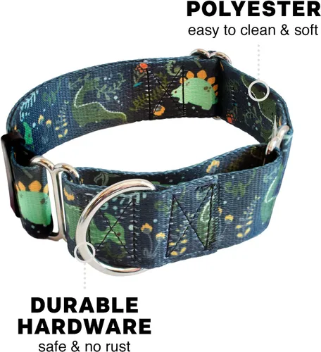 Vista 4 de Downtown Pet Supply - Collar Martingale para perros - Collar de entrenamiento para perros - Collar de perro grande, ancho y grueso - A prueba