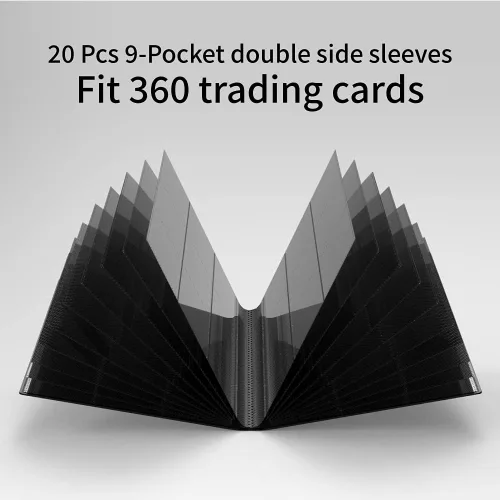 Vista 3 de Rayvol Toploader - Carpeta con capacidad para 252 cargadores superiores de 9 bolsillos, funda de almacenamiento de tarjetas, bolsillos de doble cara