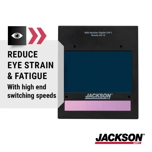 Vista 3 de Jackson Safety NEXGEN Cartucho ADF 3 en 1 (16622), oscurecimiento automático digital con modos de soldadura, molienda y soplete, 1/caja