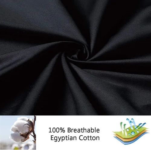 Vista 114 de Juego de 2 fundas de almohada 100% algodón egipcio, fundas de almohada refrescantes de 400 hilos, fundas de almohada suaves y transpirables con Beige