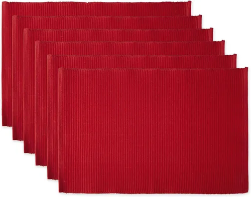 Vista 18 de DII Basic Everyday - Camino de mesa acanalado 100% algodón, 13 x 72 pulgadas, rojo tango Tango Rojo