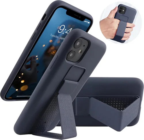 Vista 159 de Funda de silicona con soporte de LAUDTEC compatible con iPhone 7/8/SE, soporte de metal con soporte de pie vertical y horizontal, cubierta flexible