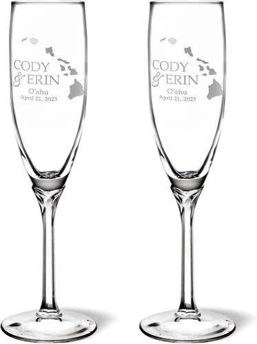 Vista 19 de Copas de champán personalizadas para boda, copas de brindis de aniversario, copas de boda, señor y señora, regalo de boda, copas de champán