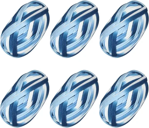 Vista 12 de SIMEIQI 2 piezas de tela elástica para camisetas, hilo de crochet para tejer DIY, hilo de punto grueso tipo espagueti para proyectos de bolsos