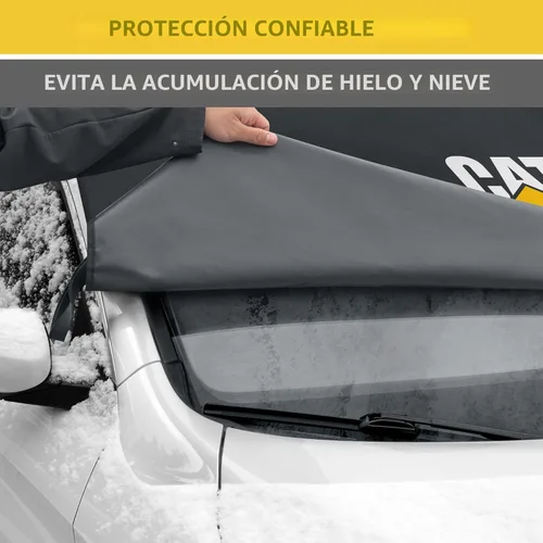 Vista 4 de Cat® - Protector contra nieve y escarcha para parabrisas, resistente a la intemperie, hielo y aguanieve, con correas antirrobo, para automóvil
