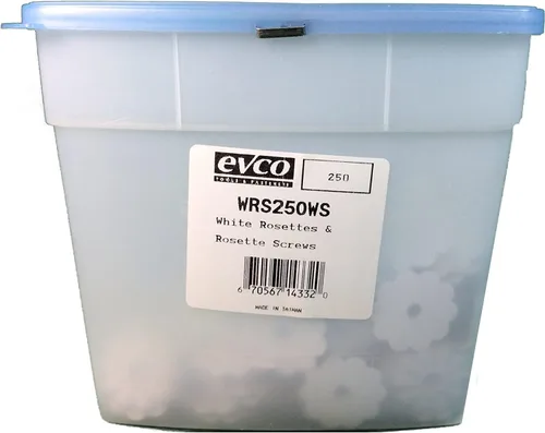 Vista 2 de DAONEG Rosetas de techo para casa móvil, 250 unidades, blancas, 1-1/8 pulgadas de diámetro, sujeta los paneles de techo a las vigas, incluye