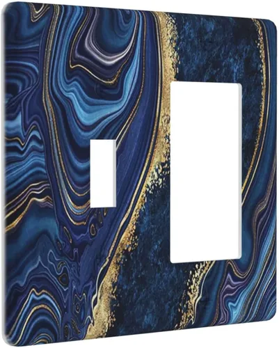 Vista 88 de Placa de Interruptor de Luz Azul de 1 Gang, Placa de Pared Decorativa de Palanca Individual, Cubierta de Placa de Pared de Palanca, Placa Frontal