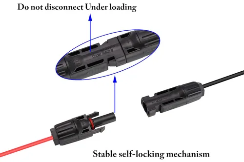 Vista 5 de zdyCGTime Adaptador solar macho y hembra a DC 0.217 in x 0.083 in Cable de extensión de energía solar macho para panel solar y conector de generador
