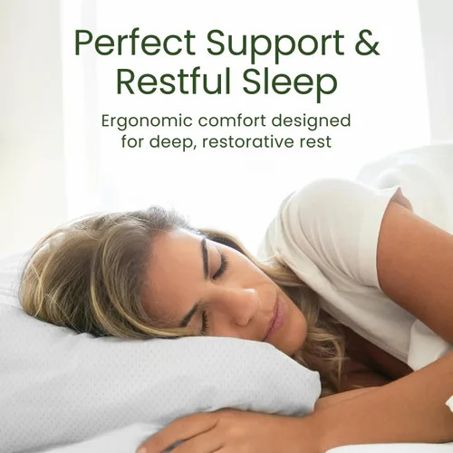 Vista 4 de Almohada de espuma viscoelástica triturada tamaño Queen – Almohada de cama refrescante para dormir para el estómago, la espalda y el cuerpo – 1