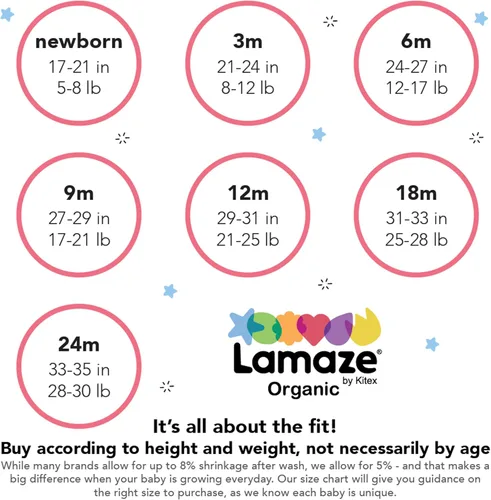 Vista 4 de Lamaze - Pantalones cortos orgánicos para bebé o niña, unisex