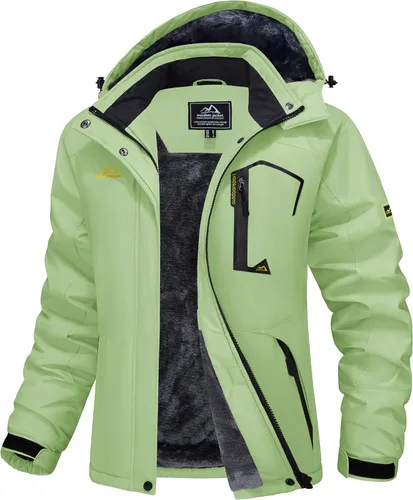 Vista 11 de MAGCOMSEN Chaqueta de Esquí para Mujer Impermeable Aislada Chaqueta de Nieve Cálida Resistente al Viento Abrigos de Invierno con Capucha Chaqueta