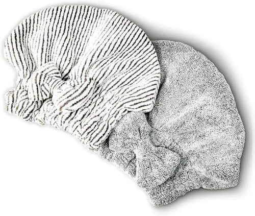 Vista 7 de Gorro de microfibra para el cabello, suave y absorbente, de secado rápido, para cabello rizado y grueso, gorro envolvente con cepillo