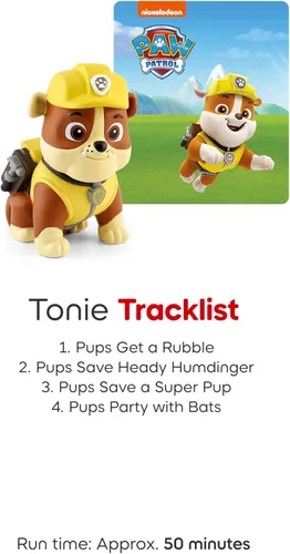 Vista 5 de Tonies Rubble Figura de Juguete de Audio de PAW Patrol