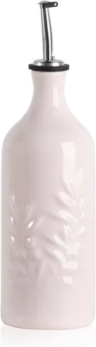 Vista 32 de Sweejar Botella dispensadora de aceite de oliva de cerámica de 20 onzas de alivio opaco que protege para reducir la oxidación, adecuada para Beige