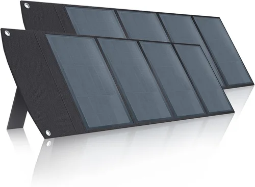 PWS110 Panel Solar Plegable de 100W 20V con Diseño de Tejas Kickstand Ajustable para Hogar Camping RV Carga Estación de Energía Portátil (2 PCS)