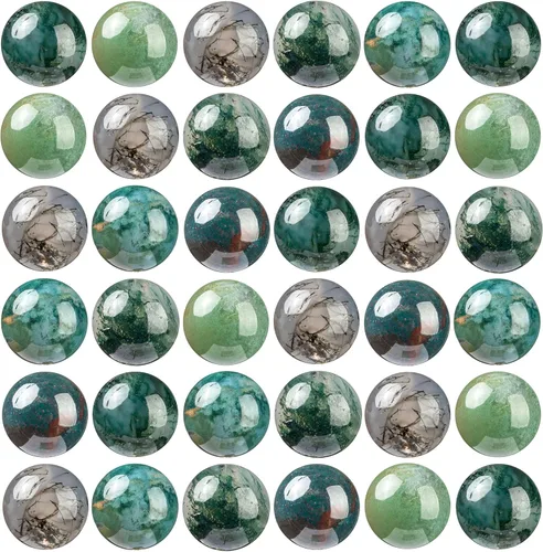Vista 14 de 100 piezas de cuentas de piedra natural de 6 mm, turquesa africana redonda, cuentas sueltas de gema con cordón elástico para hacer pulseras
