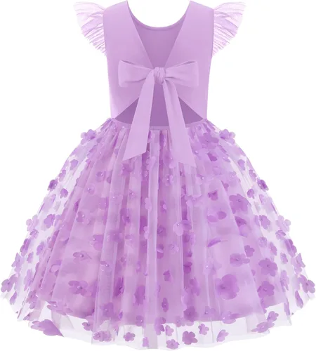 Vista 17 de Arshiner - Vestido tutú para niñas pequeñas, vestidos de algodón sin espalda para niñas de 2 a 6 años Negro