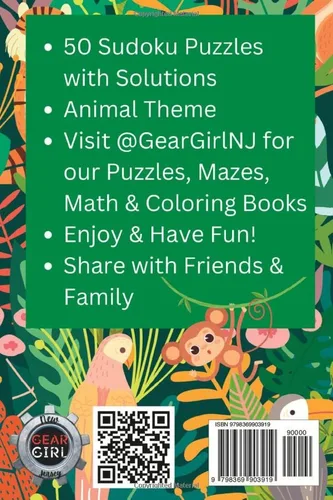 Vista 2 de Sudoku Animals, Level Normal, for Tweens and Teens 6 x 9 inch, Large Print, Activity Book, 50 Sudoku Puzzles with Solutions for Tweens and Teens