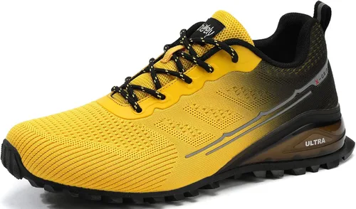 Tenis de moda para hombre, ligeros, transpirables, para caminar, tenis de entrenamiento cruzado, antideslizantes, para correr en senderos