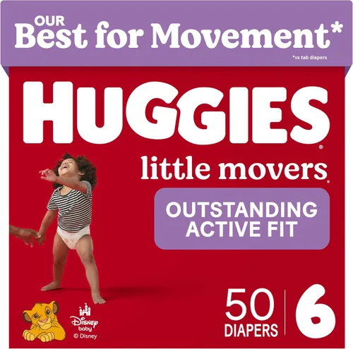 Vista 40 de Pañales Huggies tamaño 3, Little Movers para bebés, talla 3 (16-28 libras), 25 unidades, el empaque puede variar