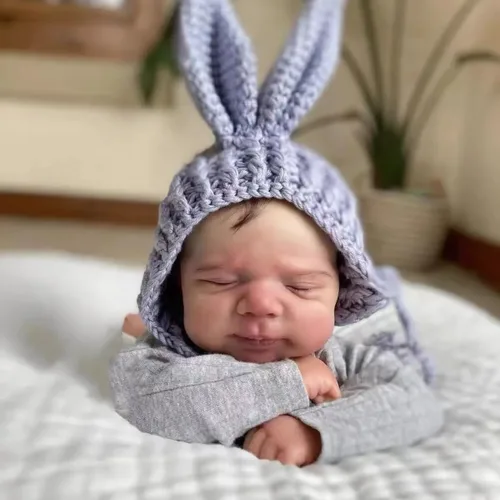 Vista 3 de Anano Muñecas de bebé Reborn de 18 pulgadas, muñecas de bebé realistas de la vida real, muñeca de vinilo de silicona, regalo de cumpleaños, niña