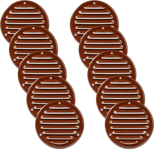 Vista 12 de Vent Systems Cubierta de ventilación blanca Soffit de 4 pulgadas, rejilla de ventilación redonda, cubierta de parrilla, pantalla de insectos