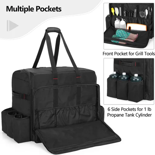 Vista 4 de SAMDEW Bolsa de transporte para horno de campamento compatible con estufa de horno Camp Chef, funda para horno de campamento compatible con horno