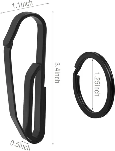 Vista 6 de Key Holder for Duty Belt, Stainless Steel Key Clips with Tactical Keyrings for Police, Law Enforcement, Firefighters