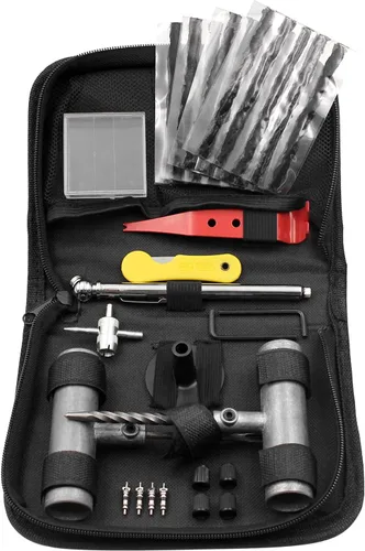 Kit de reparación de neumáticos de alta resistencia, kit de 39 tapones de neumáticos para automóvil, motocicleta, camión, tractor, remolque, RV,