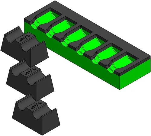 Vista 22 de MagAttach Organizadores de Extensión de Dados (1/2", Negro/Negro)