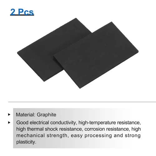 Vista 188 de MECCANIXITY Bloque de Grafito Lingote Rectángulo Placa de Electrodo de Grafito 10x10x0.4mm para Fundición por Fusión, Electrolisis Galvanoplastia