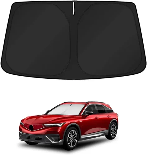 Vista 231 de KUST - Parasol plegable para parabrisas para BMW X1 E84, accesorios 2011 2012 2013 2014 2015, protector de visera de sol ajustable que bloquea
