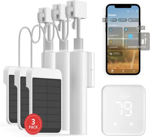 Vista 10 de SwitchBot Persianas con motor de inclinación motorizadas - Persianas eléctricas inteligentes con control remoto Bluetooth, alimentadas por energía