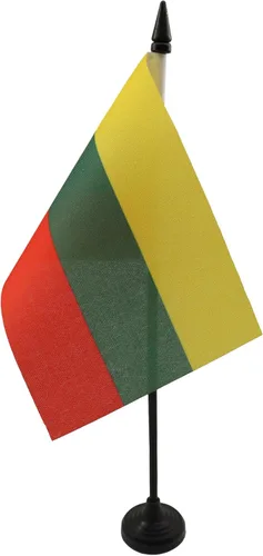Vista 21 de Aland Table Flag 4'' x 6'' - Aland - Finland Desk Flag 15 x 10 cm - Black plastic stick and base - AZ FLAG