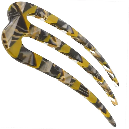 Vista 19 de Camila Paris CP3096 - Pinzas para el cabello con forma de U, color beige, ondulado, para niñas, soporte para moño, flexible y duradero, para mujer