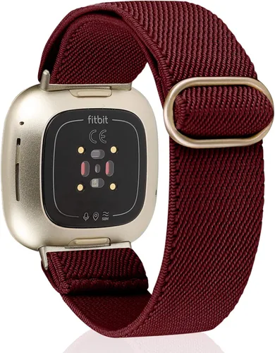 Vista 15 de TOYOUTHS 3 paquetes de correas compatibles con Fitbit Sense/Sense 2/Versa 3/Versa 4, correas elásticas ajustables de nailon para mujeres y hombres
