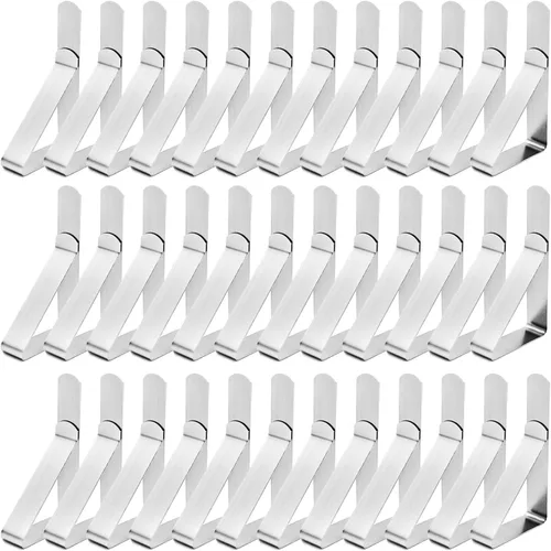 Vista 11 de Paquete de 12 clips para mantel, clips para mantel de picnic, abrazaderas de acero inoxidable, clips de mesa para restaurante, picnic, carpas