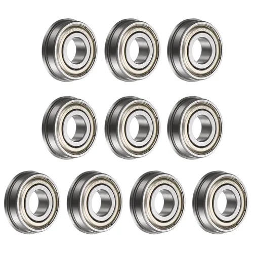 Vista 24 de uxcell MF52ZZ ensanchó el rodamiento de bolas, 4pcs 6.6x16.4x8.2 ft m acero cromado doble blindado ABEC1 cojinetes de brida