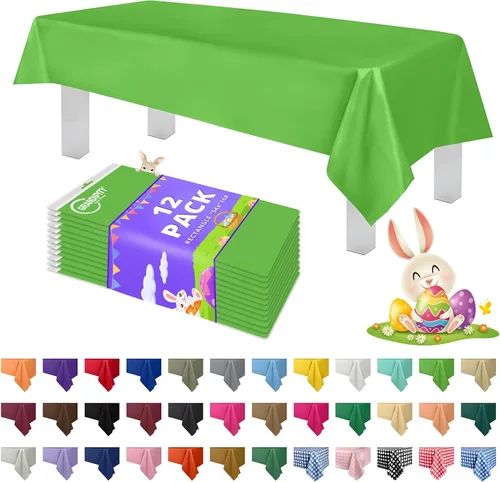 Vista 51 de Mantel de plástico de alta calidad - 54 in. x 108 pulgadas. Grandipity - Mantel rectangular (6 y 12 unidades), Agua (Aqua)