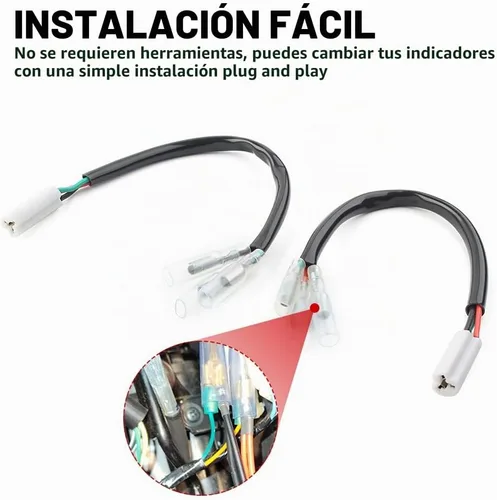 Vista 4 de FSFY 2 unids arnés de cableado de señal de giro para Yamaha R1 R3 R6 FZ1 FZ6 FZ07 FZ09