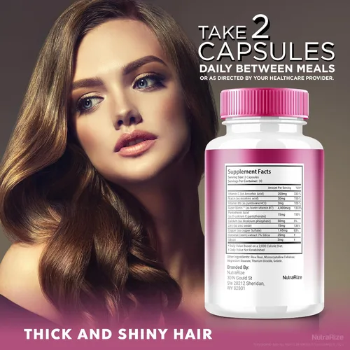 Vista 6 de NutraRize HarmonyHair Capsules (2 unidades) - Desbloquea el potencial de tu cabello con nuestra fórmula natural, vitaminas prémium para un cabello