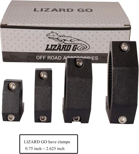 Vista 7 de Abrazaderas de barra – Paquete de 4 abrazaderas horizontales de jaula enrollable de 0.75 pulgadas, 0.875 pulgadas, 1.0 pulgadas, abrazadera de barra