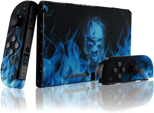 Vista 3 de eXtremeRate - Placa trasera para Nintendo Switch Console NS Joycon con carcasa de mando de mano con botones de juego completo carcasa de repuesto