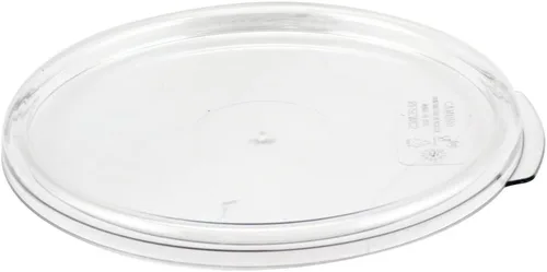 Vista 4 de Cambro RFSCW2135 Camwear Contenedor redondo transparente de almacenamiento de alimentos de 2 cuartos con tapa redonda transparente Cambro RFSCWC2135