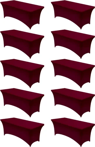 Vista 61 de Utopia Kitchen Mantel rectangular de spándex de 4 pies [1 unidad, negro] 200 GSM elástico, ajustado, lavable y resistente a las arrugas, cubierta