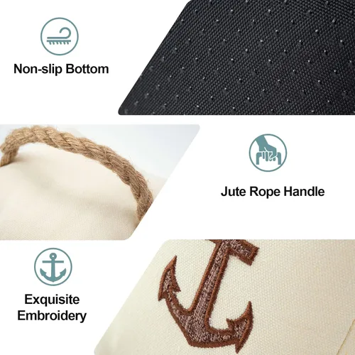 Vista 4 de Marwood Tope de Puerta de Tela Decorativo Topes de Puerta para Hogar y Oficina, 3.3 libras con Peso Tope de Puerta Interior Resistente Tope