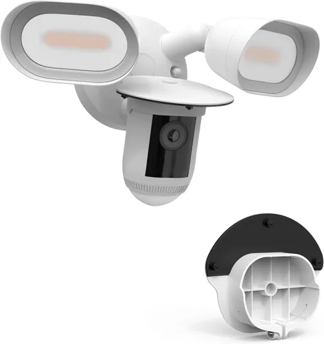 Vista 10 de Cubierta de cámara de sombra de lluvia solar compatible con R-ing Floodlight Cam Wired Pro, para reflector R-ing al aire libre, resistente a la Negro