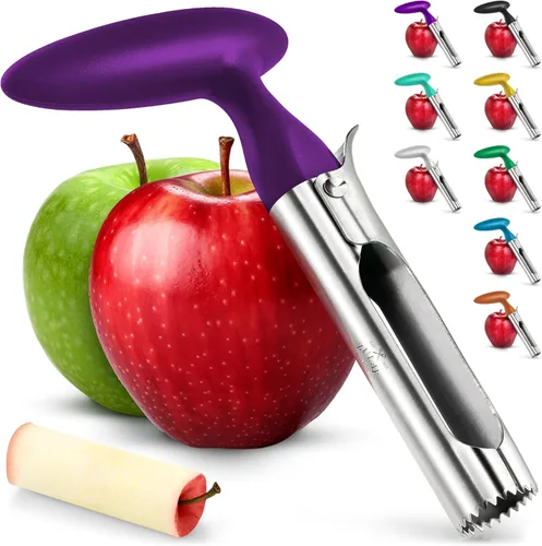 Vista 18 de Zulay Kitchen Herramienta Premium para Descorazonar Manzanas - Hojas Ultra Afiladas de Acero Inoxidable y Serradas para Descorazonar Fácilmente